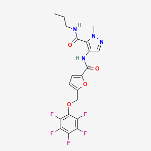 1-methyl-4-({5-[(pentafluorophenoxy)methyl]-2-furoyl}amino)-N-propyl-1H-pyrazole-5-carboxamide