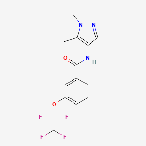 N-(1,5-dimethyl-1H-pyrazol-4-yl)-3-(1,1,2,2-tetrafluoroethoxy)benzamide