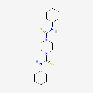 N,N-DICYCLOHEXYLTETRAHYDRO-1,4-PYRAZINEDICARBOTHIOAMIDE