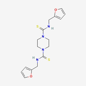 N,N-BIS(2-FURYLMETHYL)TETRAHYDRO-1,4-PYRAZINEDICARBOTHIOAMIDE