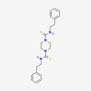 N,N-DIPHENETHYLTETRAHYDRO-1,4-PYRAZINEDICARBOTHIOAMIDE