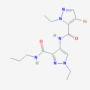 4-{[(4-bromo-1-ethyl-1H-pyrazol-5-yl)carbonyl]amino}-1-ethyl-N-propyl-1H-pyrazole-3-carboxamide