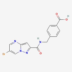 4-({[(6-bromopyrazolo[1,5-a]pyrimidin-2-yl)carbonyl]amino}methyl)benzoic acid