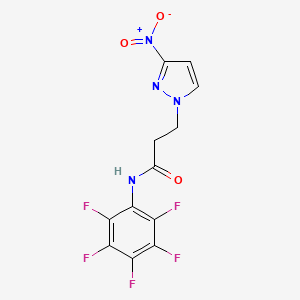 3-(3-NITRO-1H-PYRAZOL-1-YL)-N-(2,3,4,5,6-PENTAFLUOROPHENYL)PROPANAMIDE