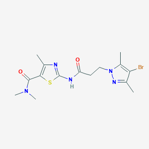 2-{[3-(4-bromo-3,5-dimethyl-1H-pyrazol-1-yl)propanoyl]amino}-N,N,4-trimethyl-1,3-thiazole-5-carboxamide