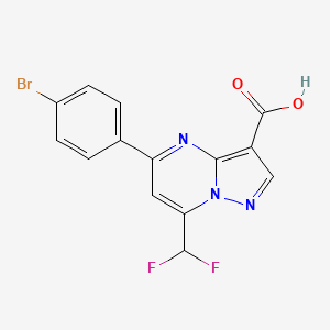 5-(4-bromophenyl)-7-(difluoromethyl)pyrazolo[1,5-a]pyrimidine-3-carboxylic acid