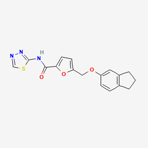 5-[(2,3-DIHYDRO-1H-INDEN-5-YLOXY)METHYL]-N-(1,3,4-THIADIAZOL-2-YL)-2-FURAMIDE