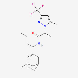 N-[1-(1-adamantyl)butyl]-2-[5-methyl-3-(trifluoromethyl)-1H-pyrazol-1-yl]propanamide