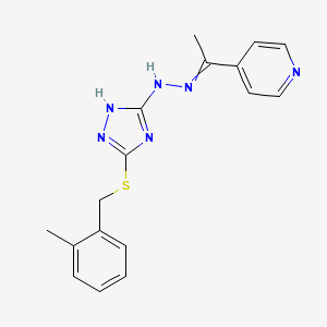 1-(4-pyridinyl)ethanone {5-[(2-methylbenzyl)thio]-4H-1,2,4-triazol-3-yl}hydrazone