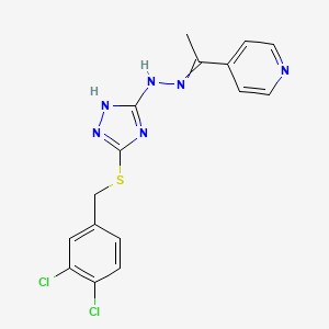 1-(4-pyridinyl)ethanone {5-[(3,4-dichlorobenzyl)thio]-4H-1,2,4-triazol-3-yl}hydrazone