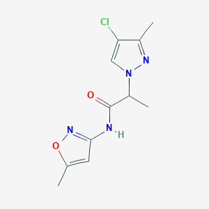 2-(4-chloro-3-methyl-1H-pyrazol-1-yl)-N-(5-methyl-3-isoxazolyl)propanamide