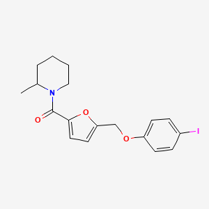 {5-[(4-IODOPHENOXY)METHYL]-2-FURYL}(2-METHYLPIPERIDINO)METHANONE