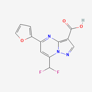 7-(difluoromethyl)-5-(2-furyl)pyrazolo[1,5-a]pyrimidine-3-carboxylic acid