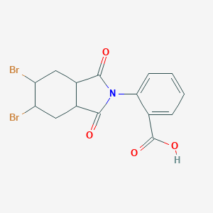 2-(5,6-dibromo-1,3-dioxooctahydro-2H-isoindol-2-yl)benzoic acid