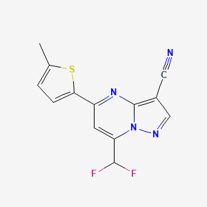 7-(difluoromethyl)-5-(5-methyl-2-thienyl)pyrazolo[1,5-a]pyrimidine-3-carbonitrile