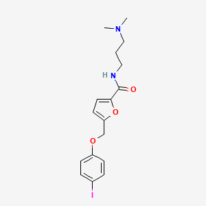 N-[3-(dimethylamino)propyl]-5-[(4-iodophenoxy)methyl]-2-furamide