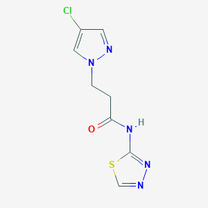 3-(4-chloropyrazol-1-yl)-N-(1,3,4-thiadiazol-2-yl)propanamide