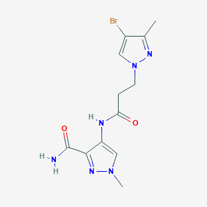 4-{[3-(4-bromo-3-methyl-1H-pyrazol-1-yl)propanoyl]amino}-1-methyl-1H-pyrazole-3-carboxamide