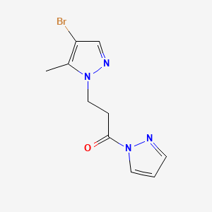 molecular formula C10H11BrN4O B4359382 3-(4-BROMO-5-METHYL-1H-PYRAZOL-1-YL)-1-(1H-PYRAZOL-1-YL)-1-PROPANONE 