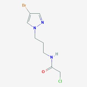 N-[3-(4-bromo-1H-pyrazol-1-yl)propyl]-2-chloroacetamide