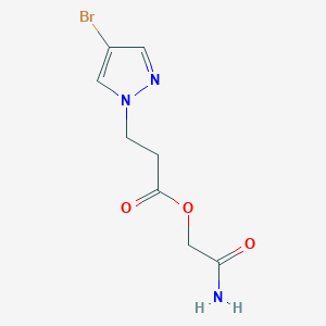 molecular formula C8H10BrN3O3 B4359418 2-amino-2-oxoethyl 3-(4-bromo-1H-pyrazol-1-yl)propanoate 