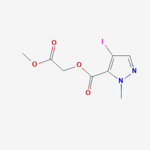 molecular formula C8H9IN2O4 B4359422 2-methoxy-2-oxoethyl 4-iodo-1-methyl-1H-pyrazole-5-carboxylate 