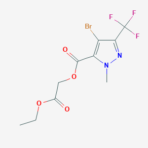 2-ethoxy-2-oxoethyl 4-bromo-1-methyl-3-(trifluoromethyl)-1H-pyrazole-5-carboxylate