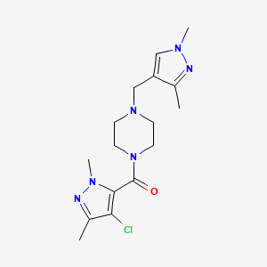 (4-CHLORO-1,3-DIMETHYL-1H-PYRAZOL-5-YL){4-[(1,3-DIMETHYL-1H-PYRAZOL-4-YL)METHYL]PIPERAZINO}METHANONE