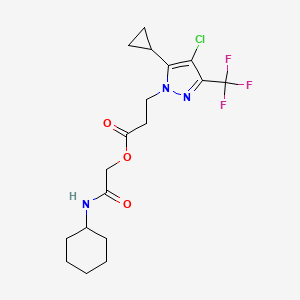 2-(cyclohexylamino)-2-oxoethyl 3-[4-chloro-5-cyclopropyl-3-(trifluoromethyl)-1H-pyrazol-1-yl]propanoate