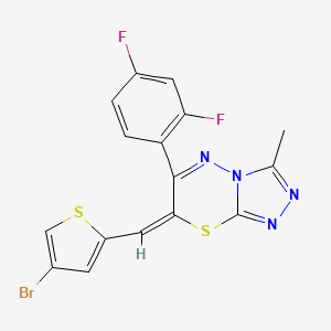 7-[(E)-1-(4-BROMO-2-THIENYL)METHYLIDENE]-6-(2,4-DIFLUOROPHENYL)-3-METHYL-7H-[1,2,4]TRIAZOLO[3,4-B][1,3,4]THIADIAZINE