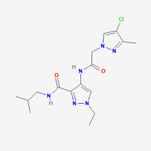 4-{[2-(4-CHLORO-3-METHYL-1H-PYRAZOL-1-YL)ACETYL]AMINO}-1-ETHYL-N-ISOBUTYL-1H-PYRAZOLE-3-CARBOXAMIDE