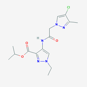 ISOPROPYL 4-{[2-(4-CHLORO-3-METHYL-1H-PYRAZOL-1-YL)ACETYL]AMINO}-1-ETHYL-1H-PYRAZOLE-3-CARBOXYLATE