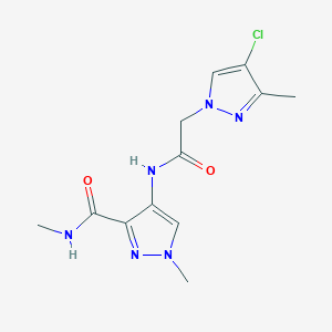 4-{[2-(4-CHLORO-3-METHYL-1H-PYRAZOL-1-YL)ACETYL]AMINO}-N,1-DIMETHYL-1H-PYRAZOLE-3-CARBOXAMIDE