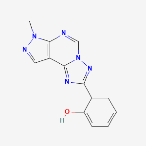 molecular formula C13H10N6O B4359564 2-(7-methyl-7H-pyrazolo[4,3-e][1,2,4]triazolo[1,5-c]pyrimidin-2-yl)phenol 