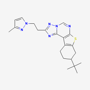 9-(TERT-BUTYL)-2-[2-(3-METHYL-1H-PYRAZOL-1-YL)ETHYL]-8,9,10,11-TETRAHYDRO[1]BENZOTHIENO[3,2-E][1,2,4]TRIAZOLO[1,5-C]PYRIMIDINE