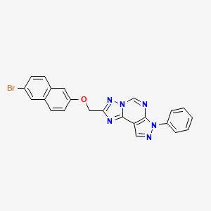 2-{[(6-bromo-2-naphthyl)oxy]methyl}-7-phenyl-7H-pyrazolo[4,3-e][1,2,4]triazolo[1,5-c]pyrimidine