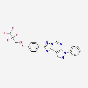 4-(7-PHENYL-7H-PYRAZOLO[4,3-E][1,2,4]TRIAZOLO[1,5-C]PYRIMIDIN-2-YL)BENZYL (2,2,3,3-TETRAFLUOROPROPYL) ETHER