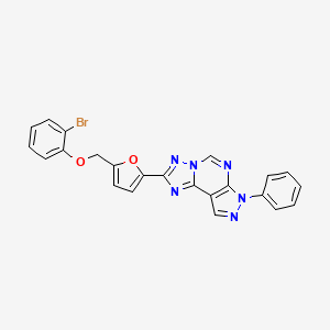 2-{5-[(2-bromophenoxy)methyl]-2-furyl}-7-phenyl-7H-pyrazolo[4,3-e][1,2,4]triazolo[1,5-c]pyrimidine