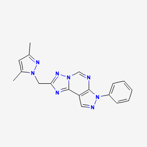 2-[(3,5-dimethyl-1H-pyrazol-1-yl)methyl]-7-phenyl-7H-pyrazolo[4,3-e][1,2,4]triazolo[1,5-c]pyrimidine