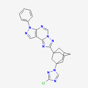 2-[3-(3-chloro-1H-1,2,4-triazol-1-yl)-1-adamantyl]-7-phenyl-7H-pyrazolo[4,3-e][1,2,4]triazolo[1,5-c]pyrimidine