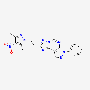 2-[2-(3,5-dimethyl-4-nitro-1H-pyrazol-1-yl)ethyl]-7-phenyl-7H-pyrazolo[4,3-e][1,2,4]triazolo[1,5-c]pyrimidine