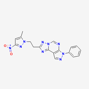 2-[2-(5-methyl-3-nitro-1H-pyrazol-1-yl)ethyl]-7-phenyl-7H-pyrazolo[4,3-e][1,2,4]triazolo[1,5-c]pyrimidine