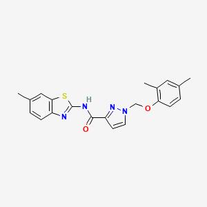 1-[(2,4-dimethylphenoxy)methyl]-N-(6-methyl-1,3-benzothiazol-2-yl)-1H-pyrazole-3-carboxamide