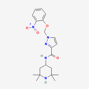 1-[(2-NITROPHENOXY)METHYL]-N-(2,2,6,6-TETRAMETHYL-4-PIPERIDYL)-1H-PYRAZOLE-3-CARBOXAMIDE