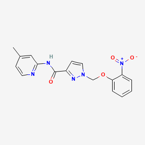 N-(4-METHYL-2-PYRIDYL)-1-[(2-NITROPHENOXY)METHYL]-1H-PYRAZOLE-3-CARBOXAMIDE