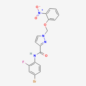 molecular formula C17H12BrFN4O4 B4359709 N-(4-bromo-2-fluorophenyl)-1-[(2-nitrophenoxy)methyl]-1H-pyrazole-3-carboxamide 