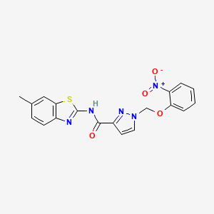 N-(6-methyl-1,3-benzothiazol-2-yl)-1-[(2-nitrophenoxy)methyl]-1H-pyrazole-3-carboxamide