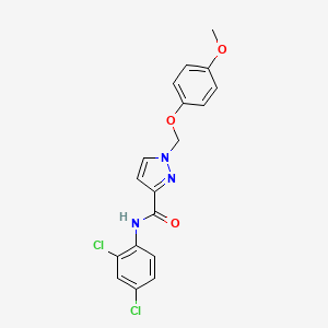 N-(2,4-dichlorophenyl)-1-[(4-methoxyphenoxy)methyl]-1H-pyrazole-3-carboxamide