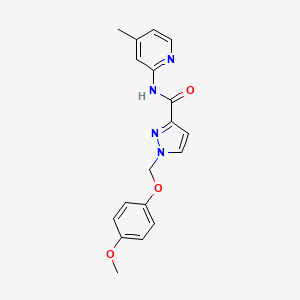 1-[(4-METHOXYPHENOXY)METHYL]-N-(4-METHYL-2-PYRIDYL)-1H-PYRAZOLE-3-CARBOXAMIDE