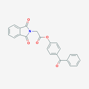 molecular formula C23H15NO5 B435975 4-BENZOYLPHENYL 2-(1,3-DIOXO-1,3-DIHYDRO-2H-ISOINDOL-2-YL)ACETATE 